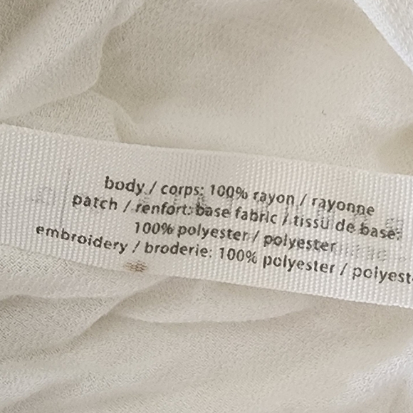 Aeropostale Tank Top Blouse Ivory/Embroidered - Picture 5 of 7